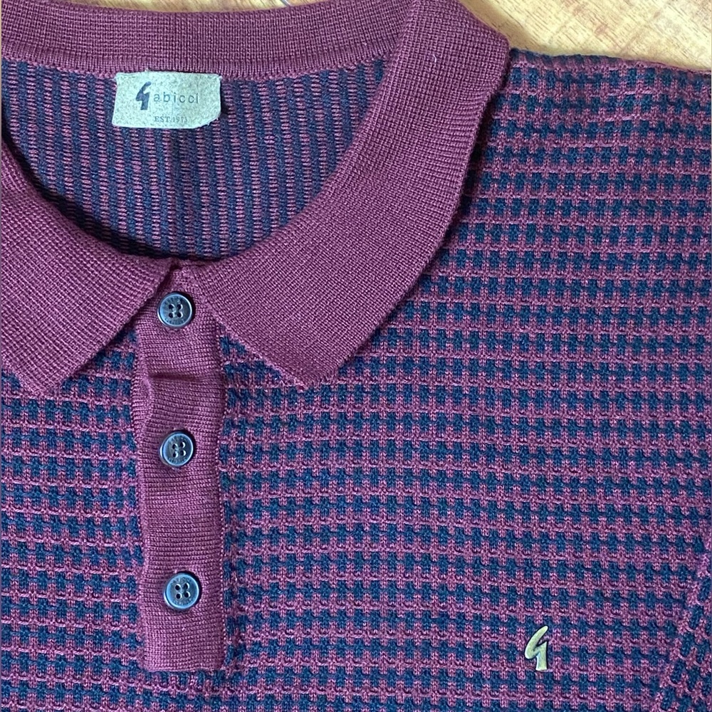 Three Button Knitted Polo Gabicci Vintage - Size XL